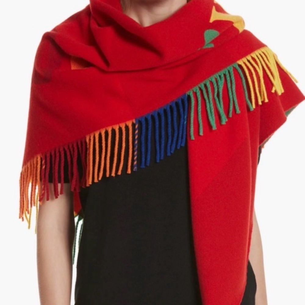 Rare Burberry Rainbow Wool and Cashmere